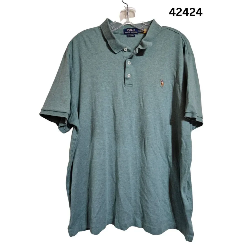 Polo‎ Ralph Lauren Classic Fit Short Sleeve Polo Pony Green Cotton Men's Size XL